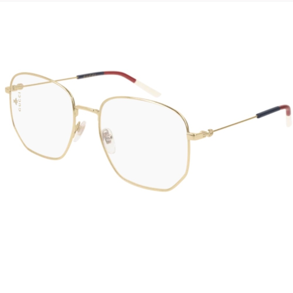 Gucci GG 0396O 002 Gold Red Green Women's Eyeglasses
